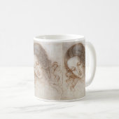 Leonardo da Vinci's Studie van Leda's hoofd Koffiemok (Voorkant rechts)