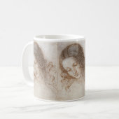 Leonardo da Vinci's Studie van Leda's hoofd Koffiemok (Voorkant links)