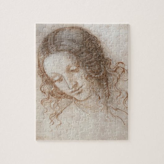 Leonardo da Vinci's Studie van Leda's hoofd Legpuzzel (Verticaal)