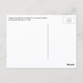 Leonardo da Vinci's technische schets van een wiel Briefkaart (Achterkant)