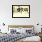 Leonardo da Vinci's technische schets van een wiel Canvas Afdruk (Insitu (Slaapkamer))