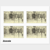 Leonardo da Vinci's technische schets van een wiel Rechthoekige Sticker (Vel)