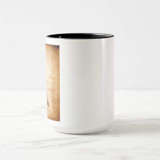 Leonardo da Vinci's Tekening van de Mok Rocket Cof (Midden)