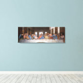 Leonardo da Vinci's The Last Supper (1495-1498) Canvas Afdruk (Insitu (Houten vloer))