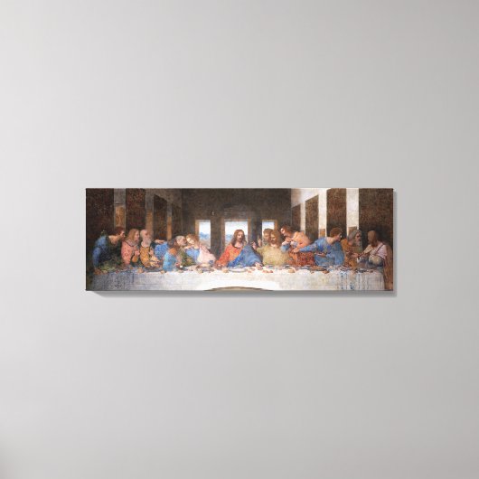 Leonardo da Vinci's The Last Supper (1495-1498) Canvas Afdruk (Voorkant)