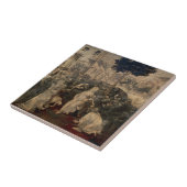 Leonardo da Vinci's Tijdloze Aanbidding van de Wij Tegeltje (Zijkant)