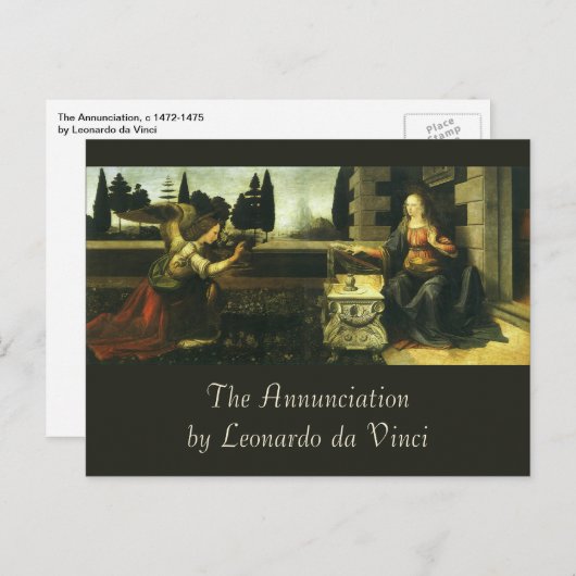 Leonardo da Vinci's verklaring van de Heer Briefkaart (Voorkant / Achterkant)