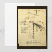 Leonardo da Vinci's vleugel op vliegmachineschets (Voorkant / Achterkant)