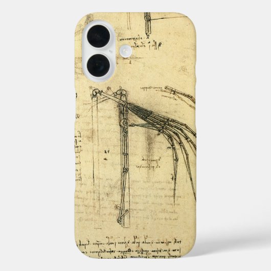 Leonardo da Vinci's vleugel op vliegmachineschets Case-Mate iPhone Case (Achterkant)