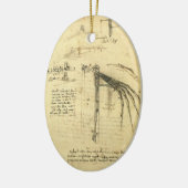 Leonardo da Vinci's vleugel op vliegmachineschets Keramisch Ornament (Links)