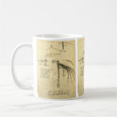 Leonardo da Vinci's vleugel op vliegmachineschets Koffiemok (Links)