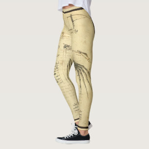 Leonardo da Vinci's vleugel op vliegmachineschets Leggings