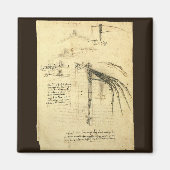 Leonardo da Vinci's vleugel op vliegmachineschets Magneet (Voorkant)