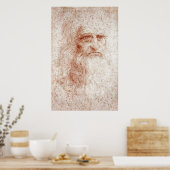 Leonardo da Vinci's Zelfportret (1512) Poster (Keuken)