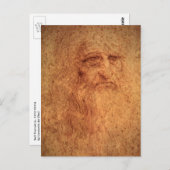 Leonardo da Vinci's Zelfportret, Renaissancekunst Briefkaart (Voorkant / Achterkant)