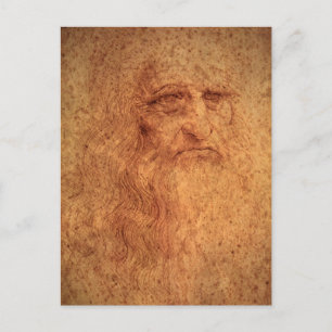 Leonardo da Vinci's Zelfportret, Renaissancekunst Briefkaart