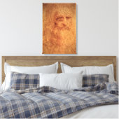 Leonardo da Vinci's Zelfportret, Renaissancekunst Canvas Afdruk (Insitu (Slaapkamer))