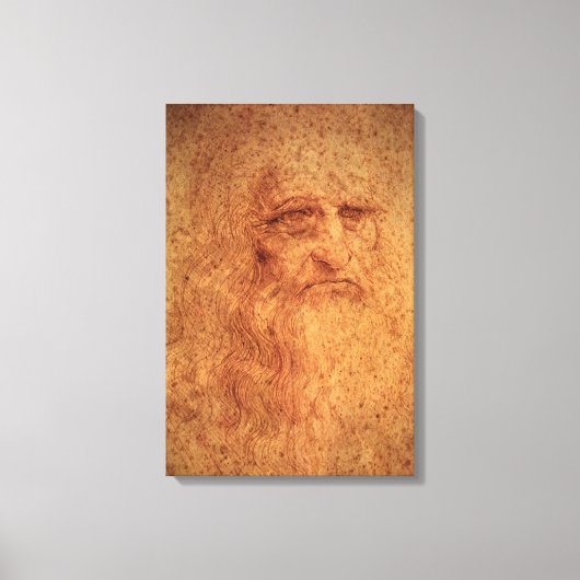 Leonardo da Vinci's Zelfportret, Renaissancekunst Canvas Afdruk (Voorkant)
