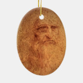 Leonardo da Vinci's Zelfportret, Renaissancekunst Keramisch Ornament (Achterkant)