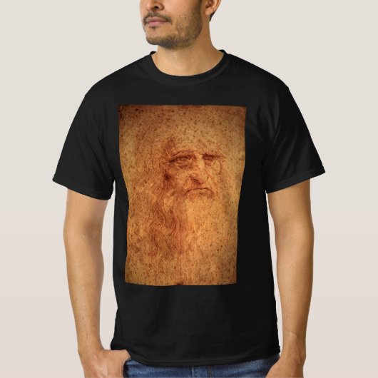 Leonardo da Vinci's Zelfportret, Renaissancekunst T-shirt (Voorkant)