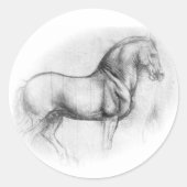 Leonardo DaVinci Paard sticker (Voorkant)