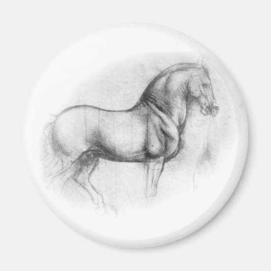 Leonardo DaVinci Paardenmagneet Magneet (Voorkant)