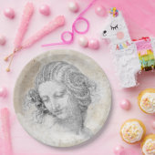 Leonardo DaVinci schets Leda perkament Elegante Ku Papieren Bordje (Feest)