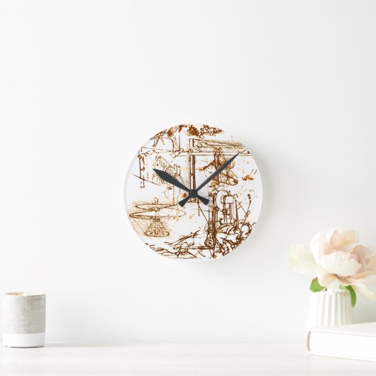 Leonardo DaVinci schetste wandklok (Huis)