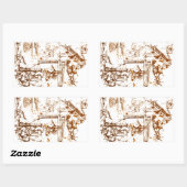 Leonardo DaVinci schetste ziekjes Rechthoekige Sticker (Vel)