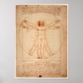 Leonardo de Vinci Drawing Poster (Voorkant)