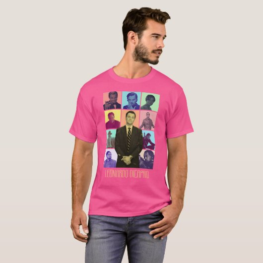 Leonardo DiCaprio - Iconische Rollen Collage T-shirt (Voorkant volledig)