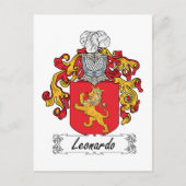 Leonardo Family Crest Briefkaart (Voorkant)
