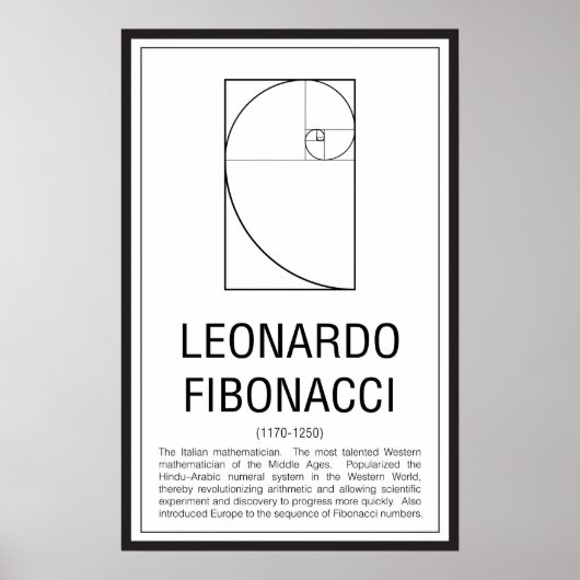 Leonardo Fibonacci Poster (Voorkant)