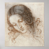 Leonardo Head of Woman Drawing Poster (Voorkant)