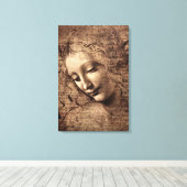 Leonardo La Scapigliata Renaissanceschilderij op c Canvas Afdruk (Insitu (Houten vloer))