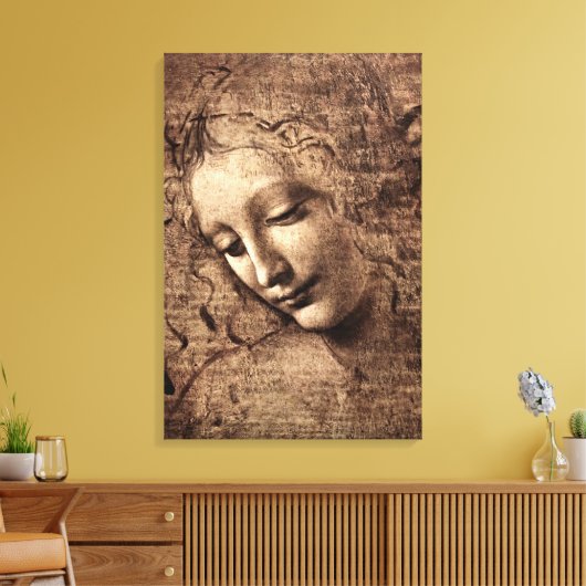 Leonardo La Scapigliata Renaissanceschilderij op c Canvas Afdruk (Insitu (Woonkamer))