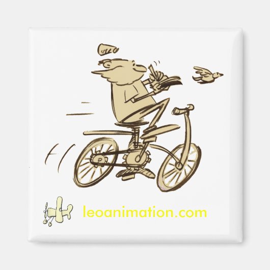 Leonardo - magneet vierkant (Voorkant)