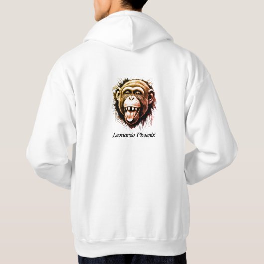 Leonardo Phoenix Monkey – Een grillige fusie Hoodie (Achterkant)