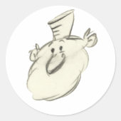 Leonardo Ronde Sticker (Voorkant)