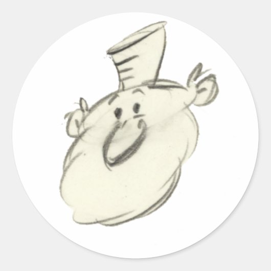 Leonardo Ronde Sticker (Voorkant)