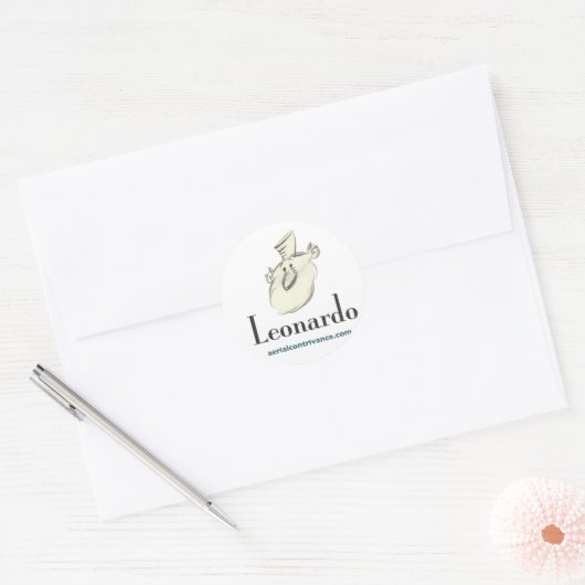 Leonardo Ronde Sticker (Envelop)