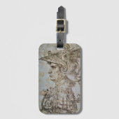 Leonardo’s Helmeted Warrior Bagagelabel (Voorkant (verticaal))