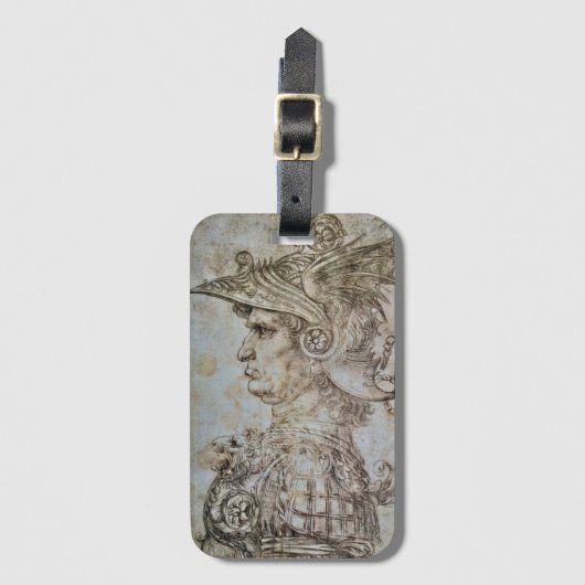 Leonardo’s Helmeted Warrior Bagagelabel (Voorkant (verticaal))