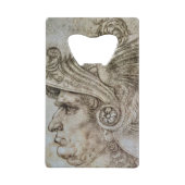 Leonardo’s Helmeted Warrior  Creditkaart Flessenopener (Voorkant)