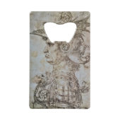Leonardo’s Helmeted Warrior  Creditkaart Flessenopener (Achterkant)
