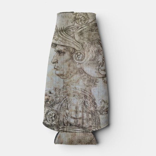 Leonardo’s Helmeted Warrior Flesjeskoeler (Voorkant)