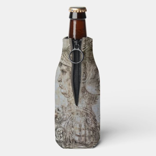 Leonardo’s Helmeted Warrior Flesjeskoeler (Fles Achterkant)