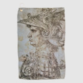Leonardo’s Helmeted Warrior Golfhanddoek (Voorkant)