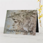 Leonardo’s Helmeted Warrior Kaart (Gele Bloem)