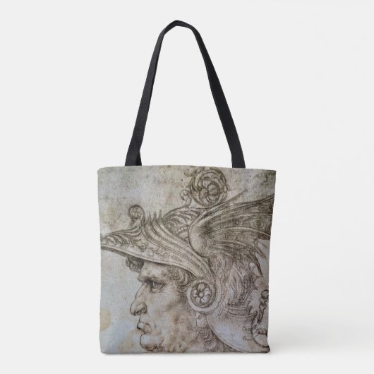 Leonardo’s Helmeted Warrior Tote Bag (Achterkant)